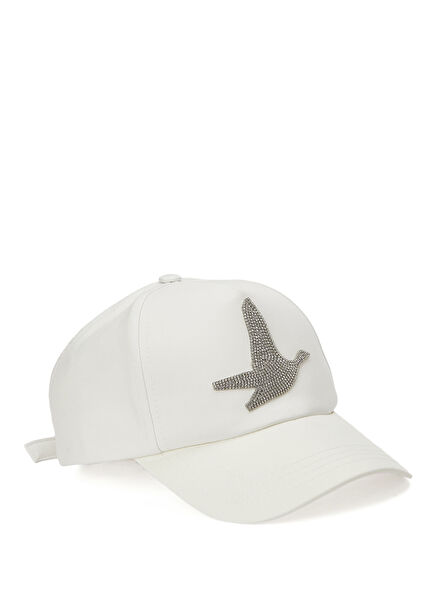 Kırık Beyaz Kadın Şapka