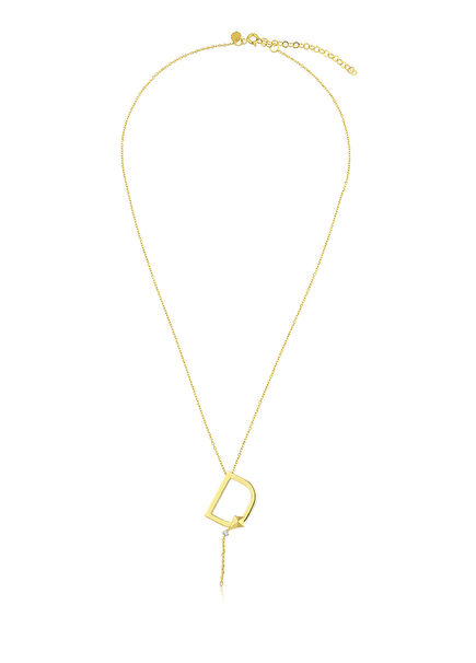 Deniz D Harfi Gold 14 Ayar Altın Kadın Kolye