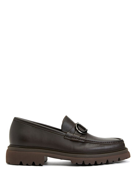 Brown Mens Leather Loafer