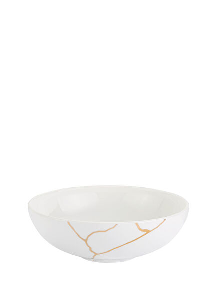 Chester Premium Gold Porcelain Salad Bowl 25 cm