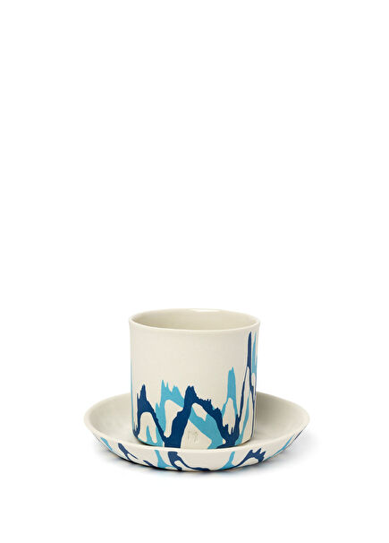 Lapis Porcelain Espresso Coffee Cup and Saucer