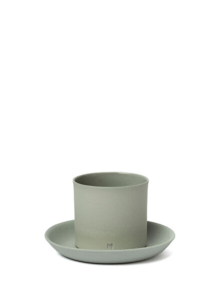 Grey Porselen Espresso Fincanı ve Tabağı