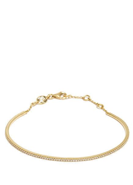 Diamonds Detailed Womens Gold Bracelet