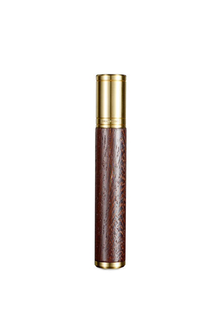 Coffee Gold Wooden Metal Single 60 Ring Cigar Case