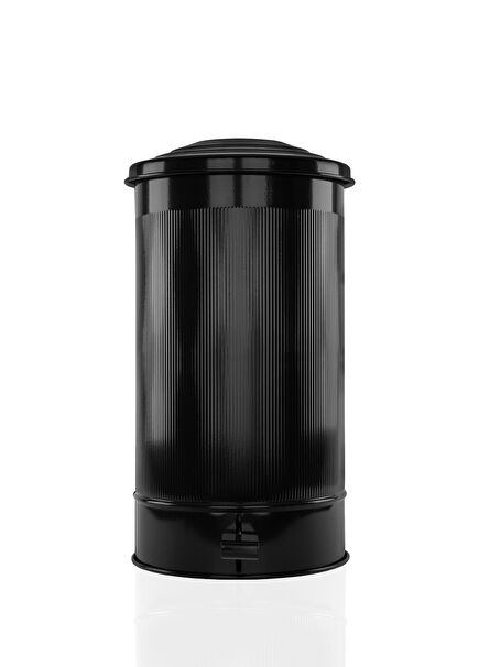 Stripe Black Galvanized Pedal Kitchen Waste Bin 24 Lt