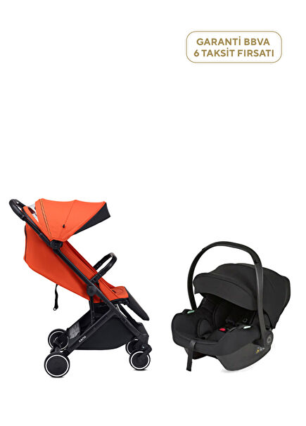 Air X Orange Cabin Size Travel System Stroller