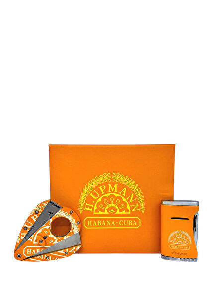 H.Upmann Sarı Puro Çakmağı ve Kesici Seti