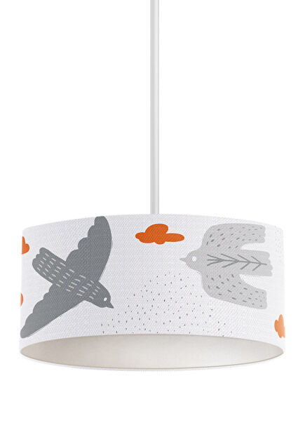 Bird of Life Gri Çocuk Odası Tavan Aydınlatma 