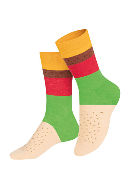 Cheeseburger Colorful Cotton Boys' Socks