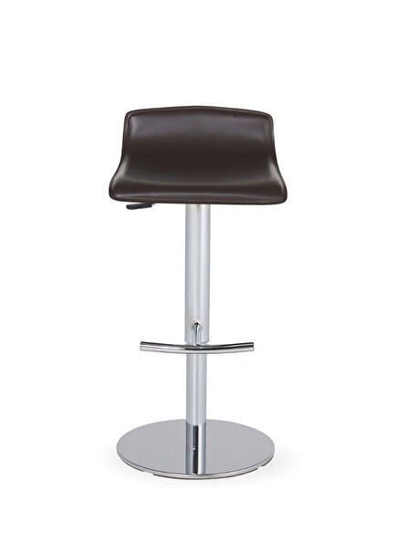 Tolo Koyu Kahverengi Deri Bar Sandalyesi