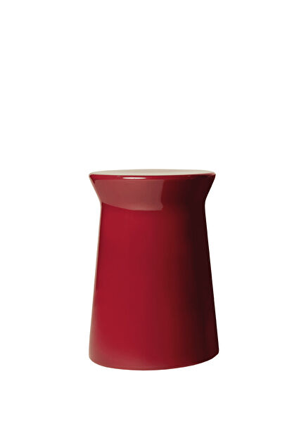 Cio Shiny Burgundy Porcelain Stool Table