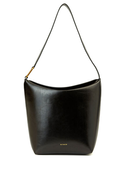 Rabat Large Siyah Kadın Deri Omuz Çantası