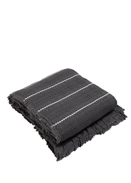 Marigold Anthracite Cotton Double Bedspread 220 x 240 cm