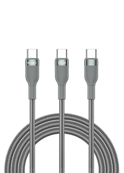 Wi-C029 Concise 2in1 Type-C Lightning Micro USB 100W 1.2M Hızlı Şarj Kablosu