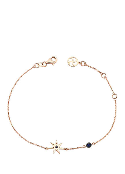 Fairy Star Sapphire-studded Women's Gold Bracelet