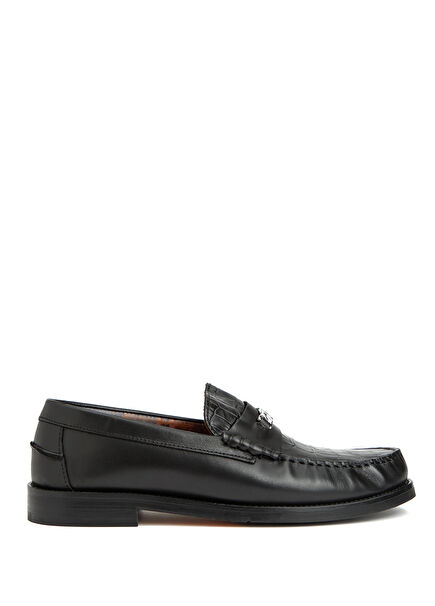 Roman Black Men's Leather Loafer