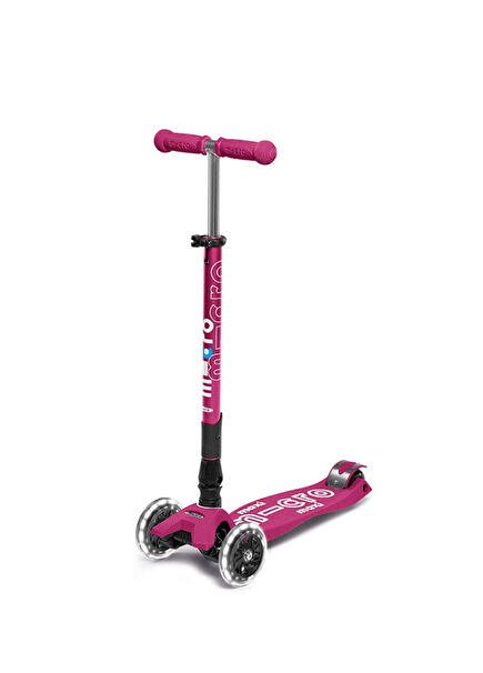 Maxi Deluxe Katlanabilir LED Işıklı 3 Tekerlekli 5-12 Yaş Çocuk Scooter
