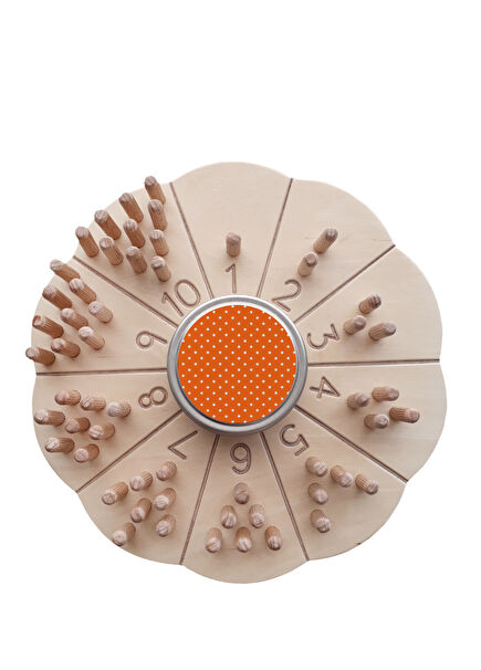 Wooden Flower Number Counting Board