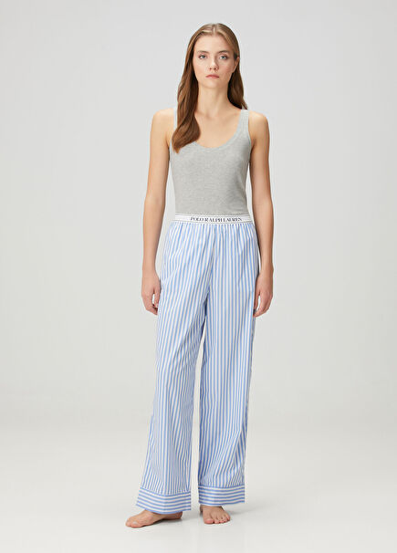 Mavi Çizgili Pijama Altı