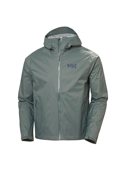 Loke Terra Grey Cactus Men's Hooded Raincoat