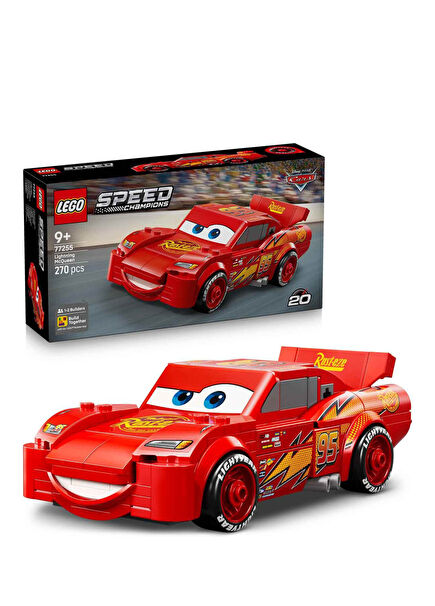 Speed Champions Lightning McQueen 270 Pieces Ages 9+ Disney Pixar Cars Themed Building Toy T01077255