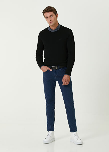 Slim Fit Mavi Spor Pantolon