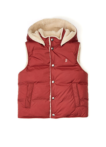 Burgundy Quilted Unisex Children's Puffer Vest