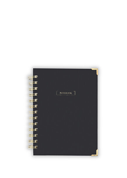 Spiralli Siyah Notebook Çizgi Sayfalı Defter