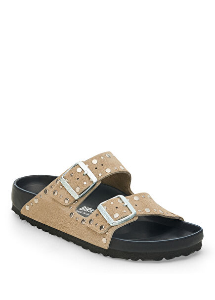 Arizona Beige Women's Suede Slippers