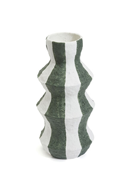 White Green Vase