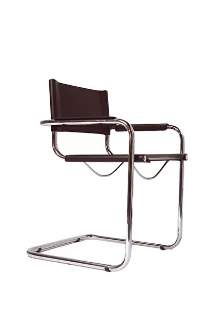 Curie Merry Siyah Deri Sandalye