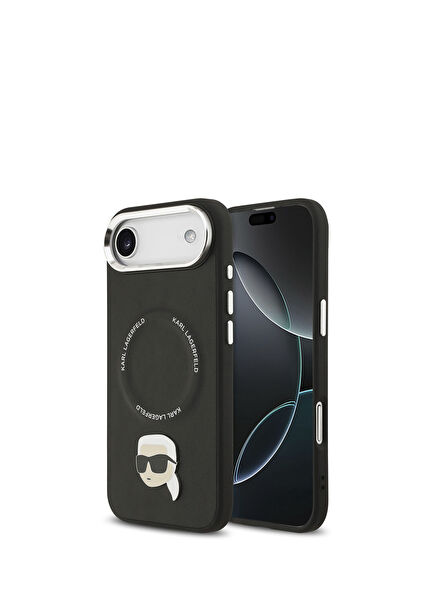 iPhone 17 Air Magsafe Uyumlu Metal Detaylı Deri Telefon Kılıfı