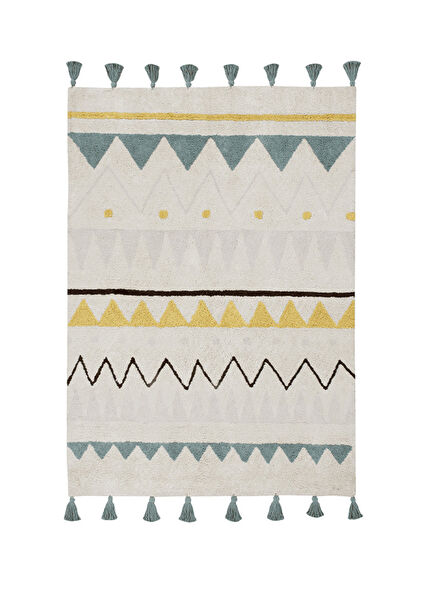 Azteca Natural-Vintage Mavi Çocuk Odası Halısı 120 x 160 cm