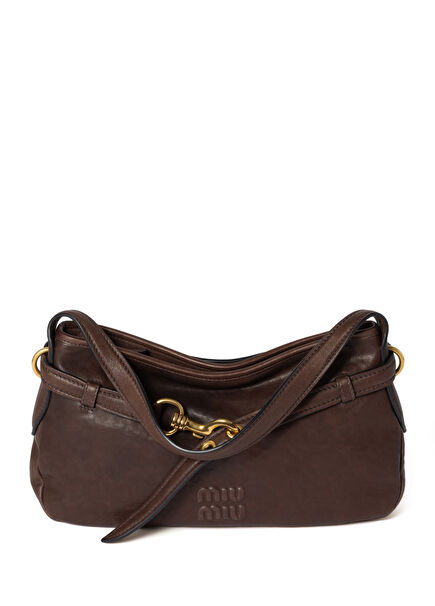 Aventure Brown Nappa Leather Women's Shoulder Bag