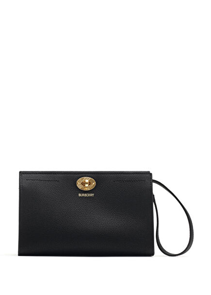 Cotswolds Pouch Siyah Deri Kadın Omuz Çantası