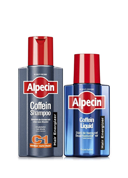 Anti-Shedding and Dandruff Shampoo Containing Caffeine 200 ml + Anti-Shedding Hair Lotion Containing Caffeine 200 ml Set of 2