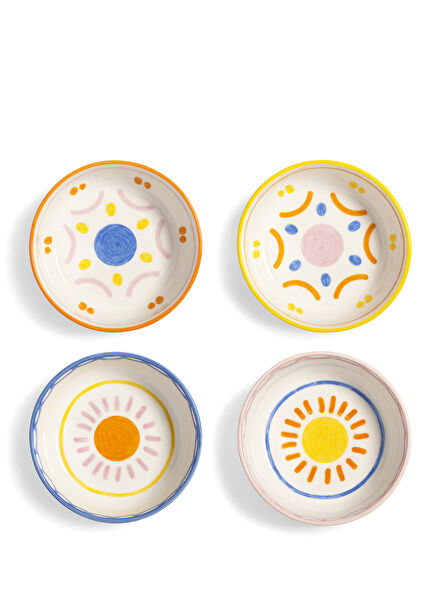 Boavista Desenli 4'lü Porselen Kase Seti