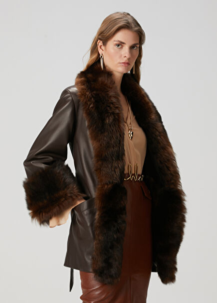Brown Leather Coat