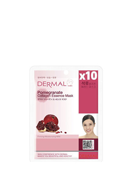 Pomegranate Collagen Extract Disposable Skin Care 10-Piece Face Mask