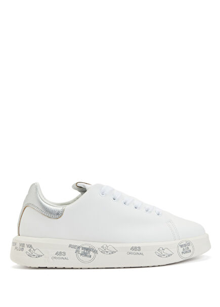 Belle White Women's Leather Sneakers