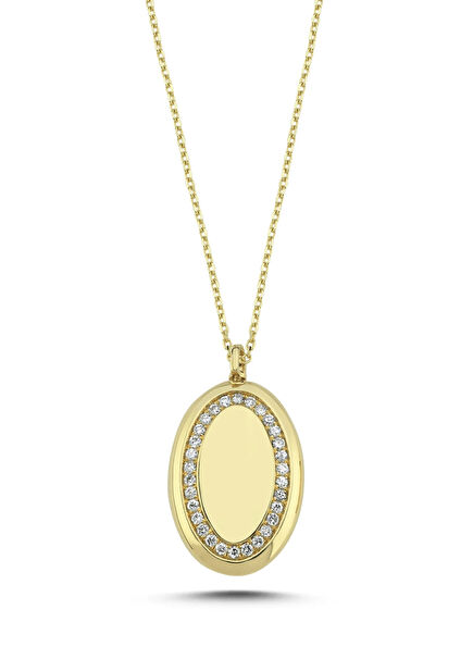 Vintage Cap Medallion Diamond 14K Gold Women's Necklace