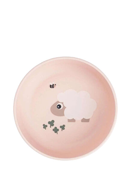 Tiny Farm Pink Non-Slip Base Kids Bowl