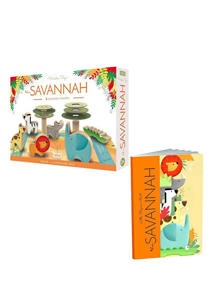 Savannah Puzzle Ahşap Oyuncaklar ve Çocuk Yabancı Dil Kitabı