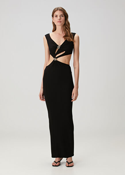 Una Black Maxi Dress