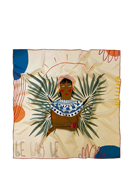 Be Baby Be Printed Silk Women's Shawl