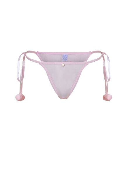 Pink Lady Şifon Nakışlı Ponponlu Kadın Külot