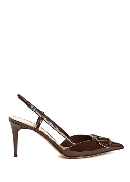 Sling Brown Leather Pump