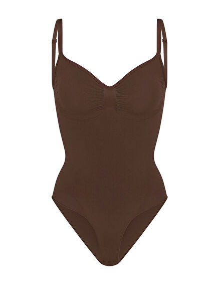 Seamless Sculpt Brief Dark Brown Bodysuit