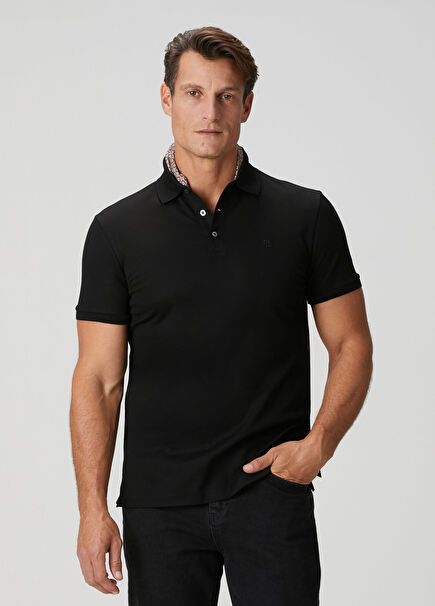 Siyah Polo Yaka T-shirt