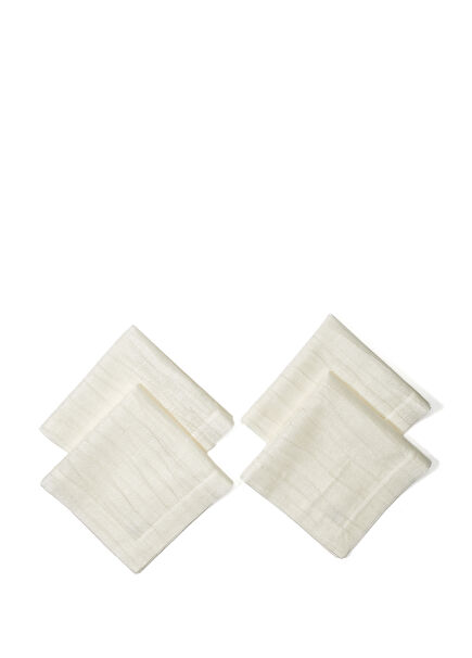 Wave Patterned Linen Set Of 4 Napkin